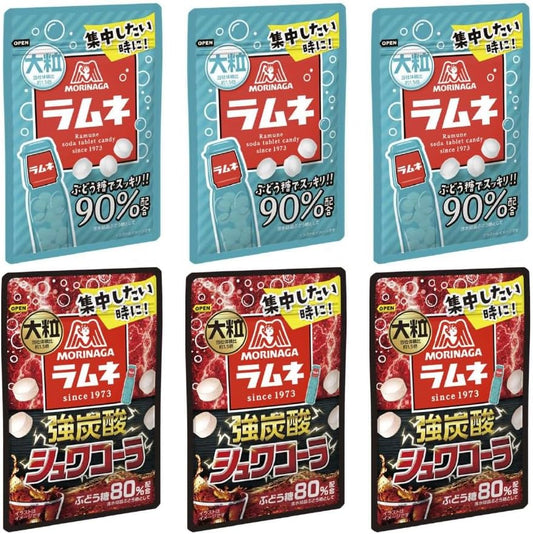 [Bulk Purchase] Large Ramnee, 1.4 oz (41 g) / Powerful Swa Cola Carbonate, 0.9 oz (25 g) Assortment Set, Large Tablets (Compared with Food, 3 Bags Each (6 Bags Total))