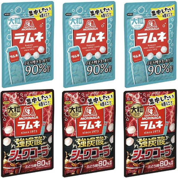 [Bulk Purchase] Large Ramnee, 1.4 oz (41 g) / Powerful Swa Cola Carbonate, 0.9 oz (25 g) Assortment Set, Large Tablets (Compared with Food, 3 Bags Each (6 Bags Total))