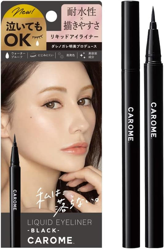 CAROME Liquid Eyeliner [Black] Black Renewal Produced by Akemi Dare Nogare Waterproof 1 Piece