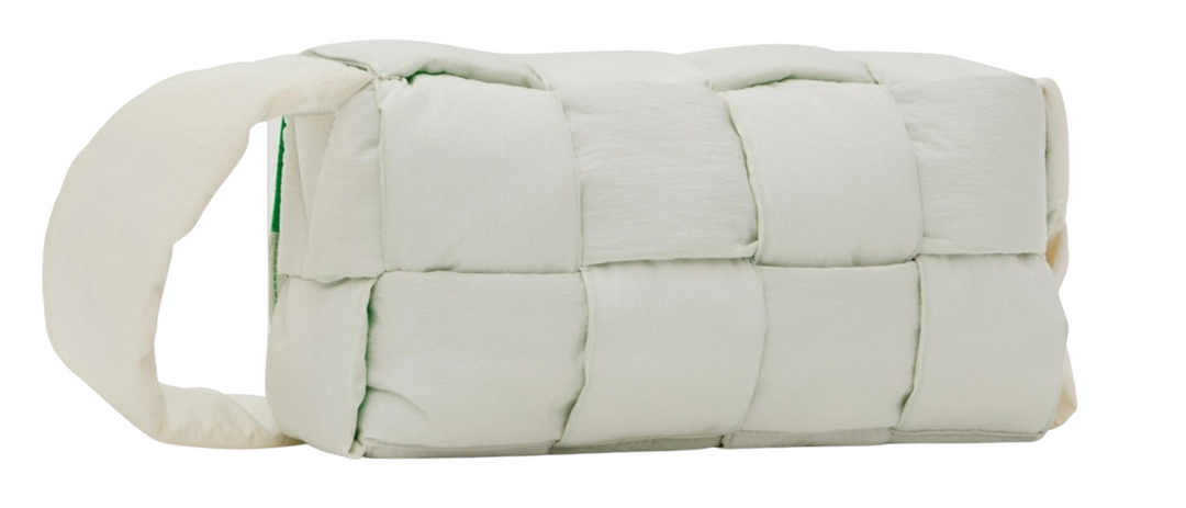 BOTTEGA VENETA CLASSIC 'PADDED TECH CASSETTE' WHITE BAG