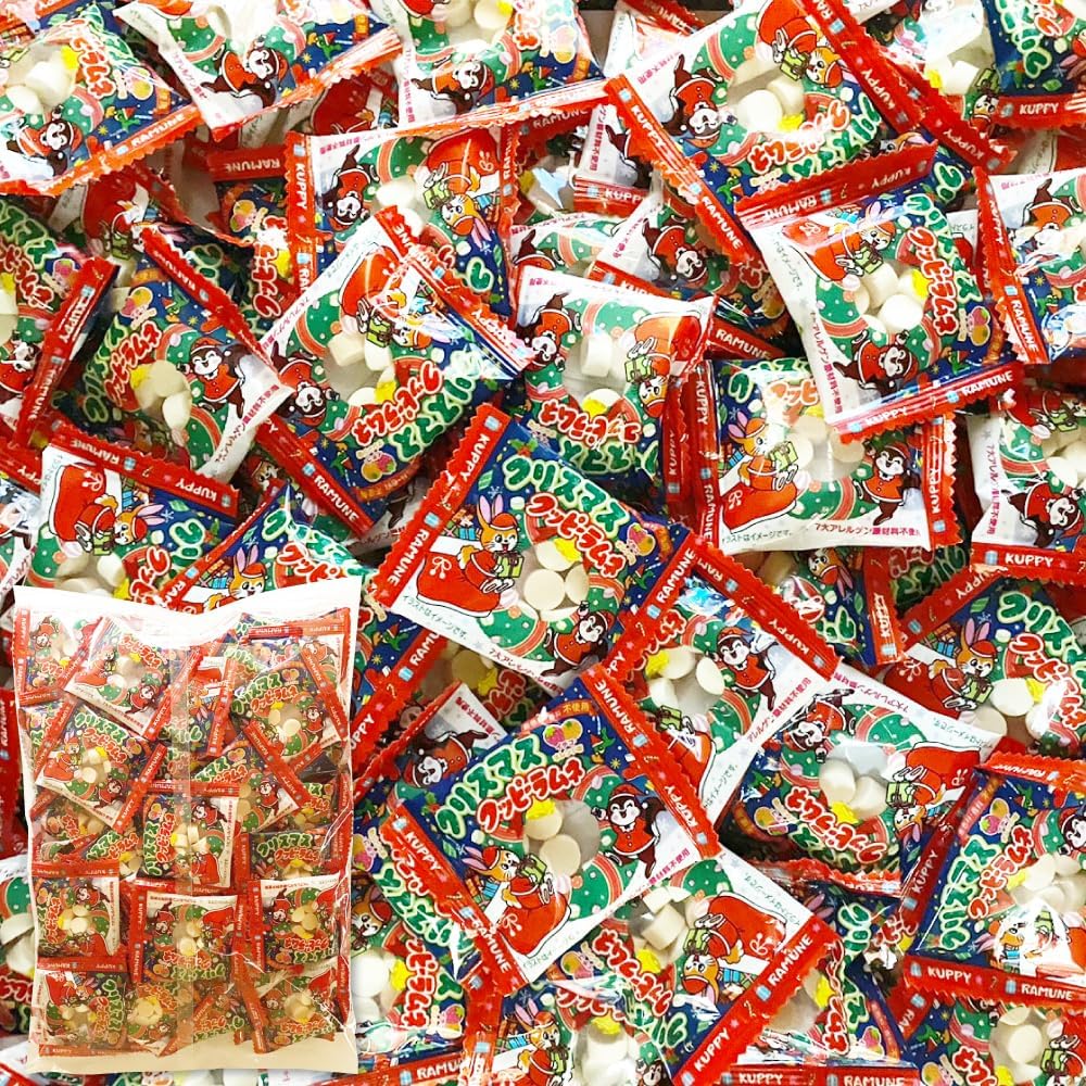 Christmas Kappie Ramune 0.2 oz (4 g) x 69 Bags, Share Pack, Kappie Ramune, Commercial Use, Individual Packaging, Kakudai Confectionery, Limited Packaging, Assortment, Assorted
