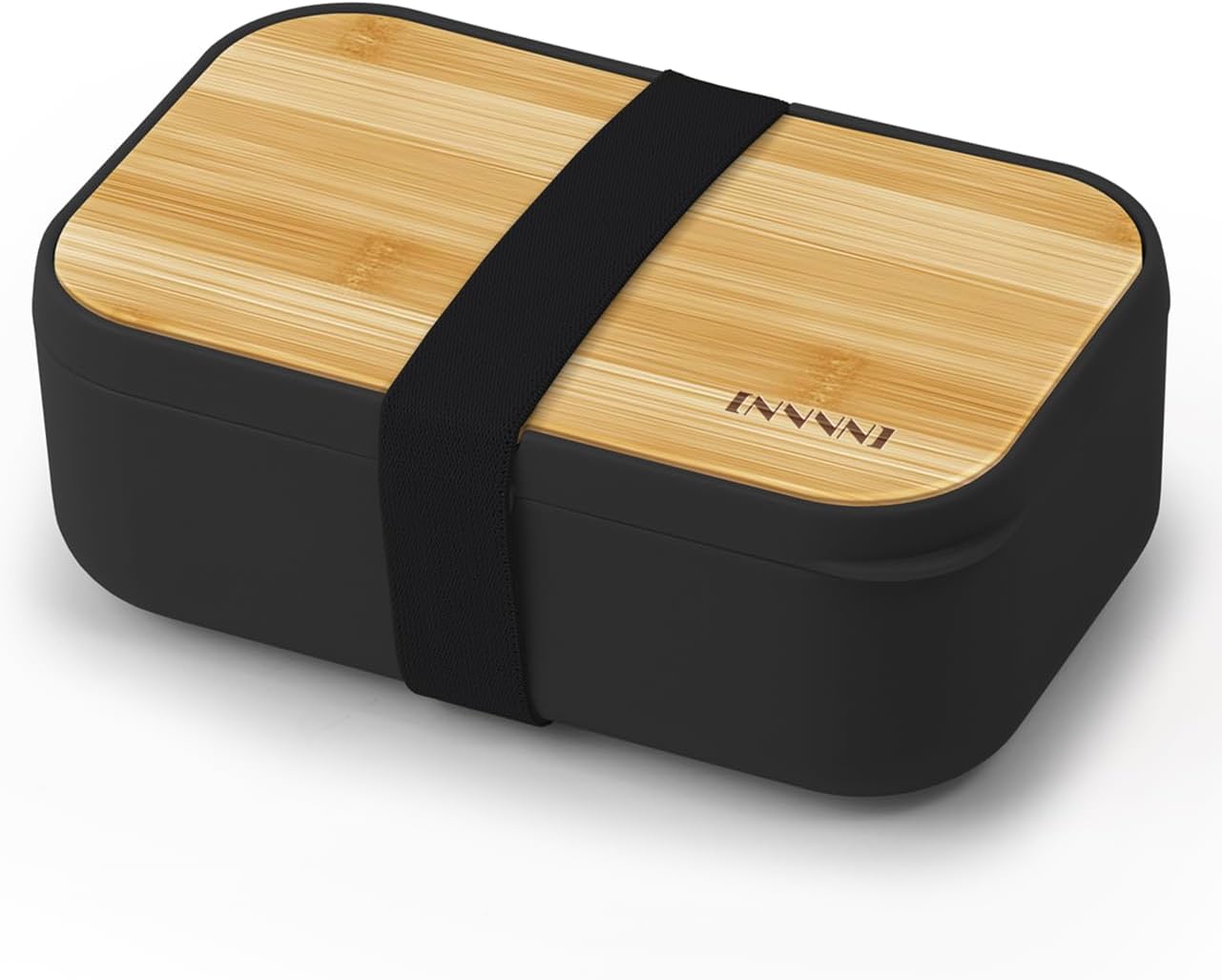 Premium Bento Box for Men 1000ml Lunch Box Large Capacity Salad Black Bamboo Valve Seal Adjustable Dividers Dishwasher Microwave Safe 1 Tier 5 Colors Simple Stylish Easy