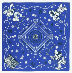 Mickey Bandana Tokyo Disney Resort Exclusive Western Lunch Chief, blue