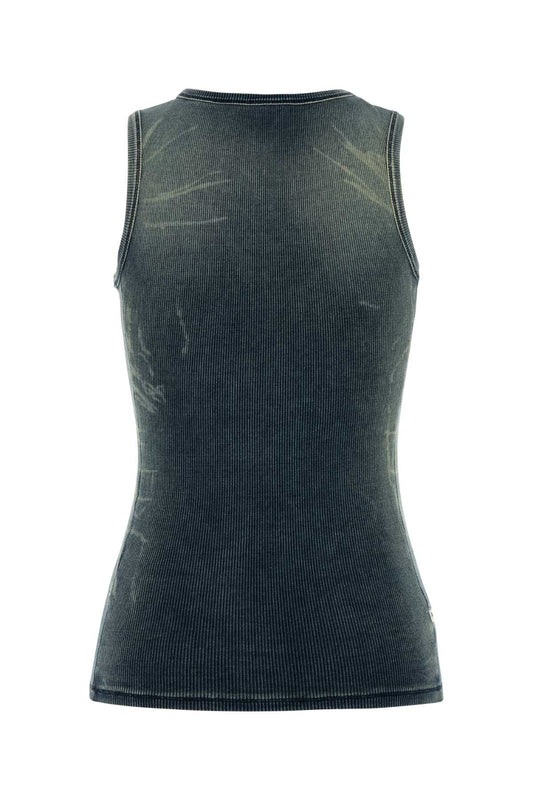 Diesel ディーゼルデニムブルーストレッチコットンTゴータンクトップ - Image 1