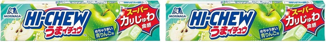 Morinaga Seika Umai-Chu Green Apple Flavor, 12 Tablets (x 2)