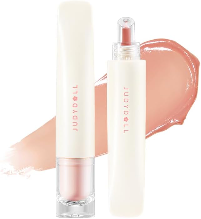 Japan Official JUDYDOLL Puru Jelly Tube Gloss, Chinese Cosmetics, High Moisturizing, Purupuru Lip Gloss, Sheer Color (#03 Miruku Oolong)