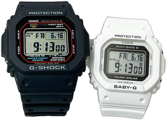 CASIO GW-M5610U-1JF BGD-5650-7JF Baby G Watch Pair Watch G-Shock Baby G Radio Solar, Genuine Pair Case, Set of 2