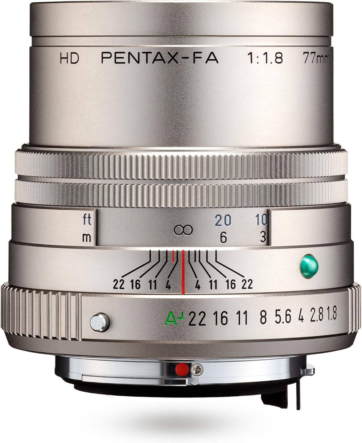 Pentax HD 77mmF1.8 Limited Silver Medium Telephoto Prime Lens with High Performance HD Coating Round Diaphragm (27890)