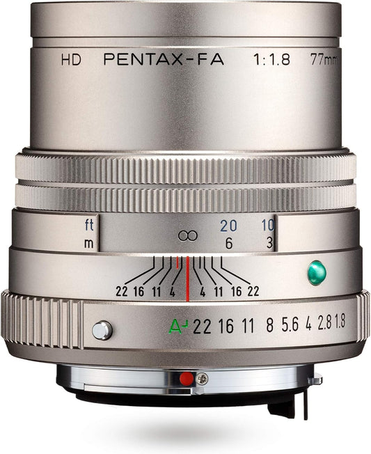 Pentax HD 77mmF1.8 Limited Silver Medium Telephoto Prime Lens with High Performance HD Coating Round Diaphragm (27890)