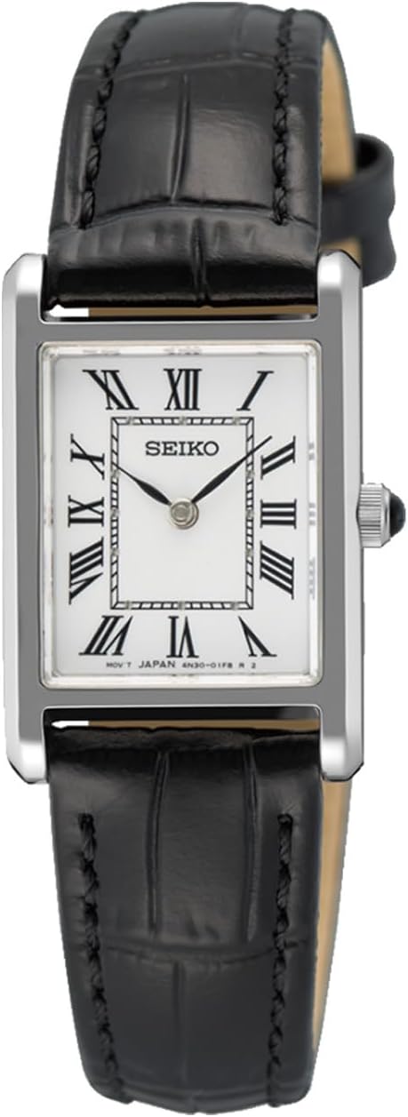 Seiko SWR107P1 レディース アナログ腕時計 レザーストラップ付き