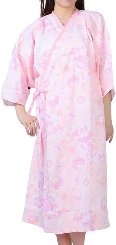 [Yone7] Gauze Sleepwear, Nursing Care, Hook Closure, Made in Japan, Double Layered Gauze, 100% Cotton, Sleepwear, Pajamas, Yukata, Hospital, Nursing