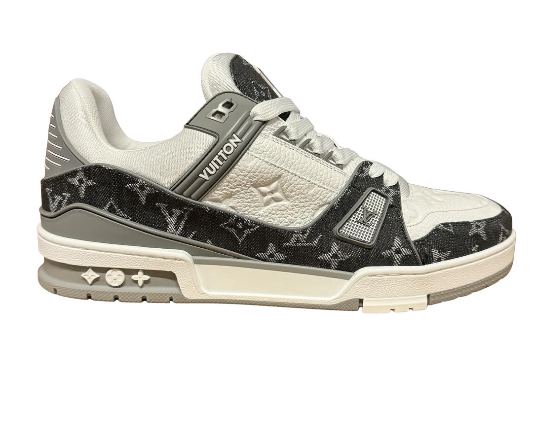 LOUIS VUITTON LV TRAINER 'GREY DENIM' SNEAKERS