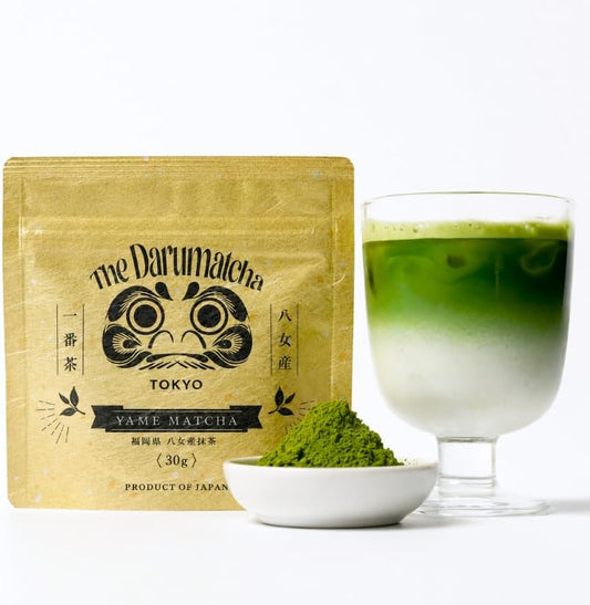 Yame Matcha, 1.1 oz (30 g), Zippered Pouch, 100% Made in Japan, Additive-free, Color-free, Matcha Powder, Uses Only the Best Tea Grown in Yaome City, Fukuoka Prefecture, The Darumatcha Classic