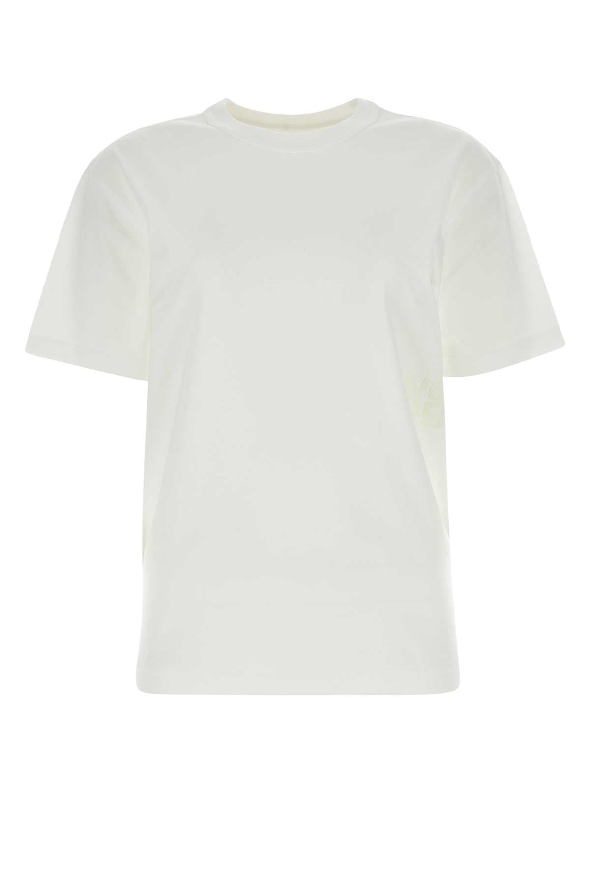 T By Alexander Wang TによるアレクサンダーワンホワイトコットンTシャツ - Image 1