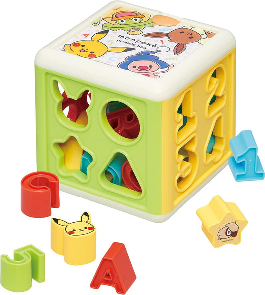 Toroyal Monpoké Dice Puzzle, Shape Sorting Cube, Block Play, Puzzle Play, Finger Play, Fun & Learning, Educational Toy (Shapes, Colors, Numbers, Alphabet), For Ages 1, 2, 3