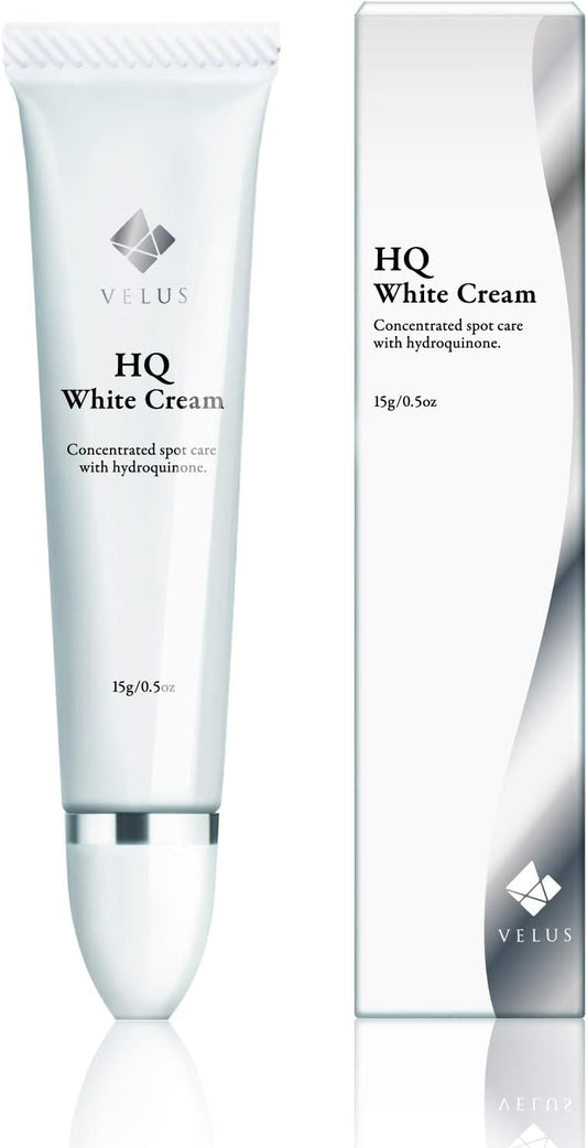 HQ White Cream, Made in Japan, Hydroquinone, Hydroquinone, Hydroquinone Cream, Night Care Cream, Human Stem Cell Extract, Placenta, 0.5 oz (15 g)