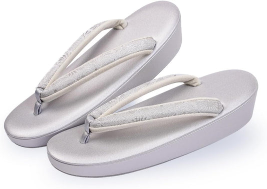 Amemari Women's Formal Zori Sandals, Made in Japan, No Pain, Super All-Purpose Zori Sandals, Thick Front, Cork, Lightweight, Sobi, Plain, Nishijin Textile, Thong, Dresses, Silk Eyes, High Quality,