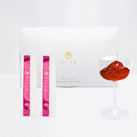 BI-SU Swallow Nest Extract, Jelly | Beauty Ingredients, Collagen, Vitamin C, Supplement, 30 Count per Box (Cranberry)