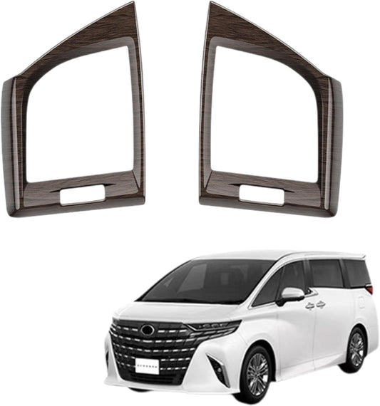 Compatible with Alphard Vellfire 40 Series Air Conditioner Left and Right Vent Panel Cover, Custom Parts, Accessories, Indoor Goods (Wood Grain)