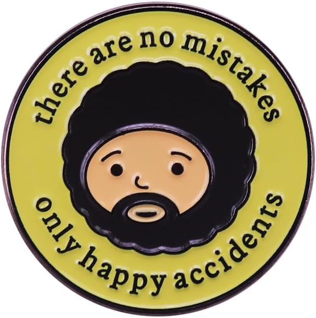 No hay errores solo accidentes felices Esmalte Pin Metal Badge Broche para mochilas