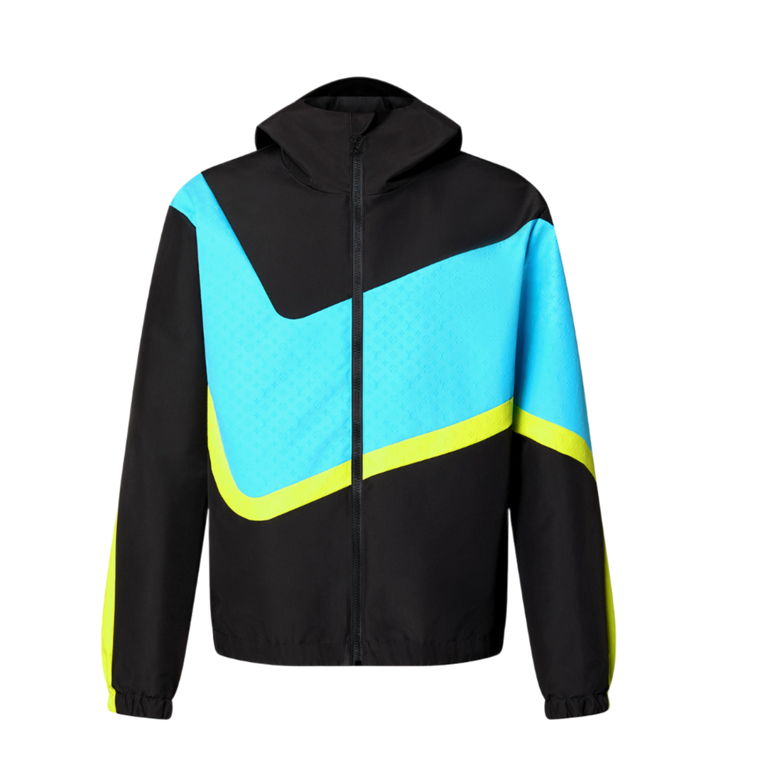 LOUIS VUITTON 'BLACK/BLUE/NEON' TECHNICAL WINDBREAKER