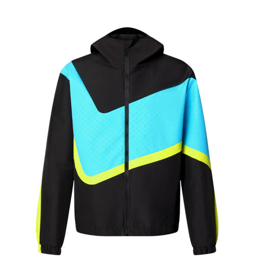 LOUIS VUITTON 'BLACK/BLUE/NEON' TECHNICAL WINDBREAKER