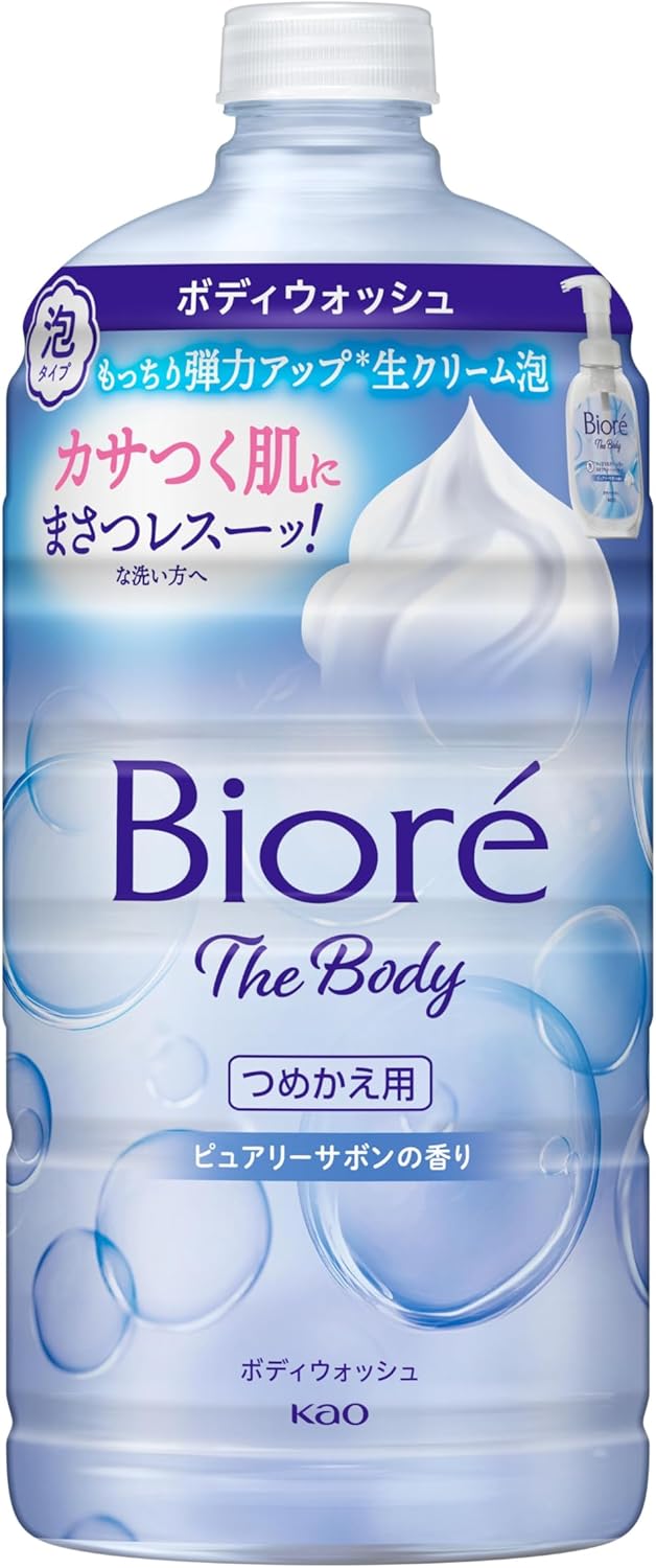 Biore The Body Foaming Type, Pure Sabon Scent, Refill, 26.7 fl oz (780 ml), Body Soap, Body Wash