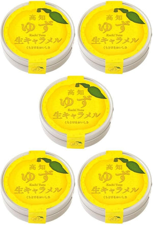 四国健商 高知ゆず 生キャラメル 12粒×5缶 国産 高知県産ゆず使用 爽やか お口直し お菓子 おやつ 間食 ギフト プレゼント なめらか