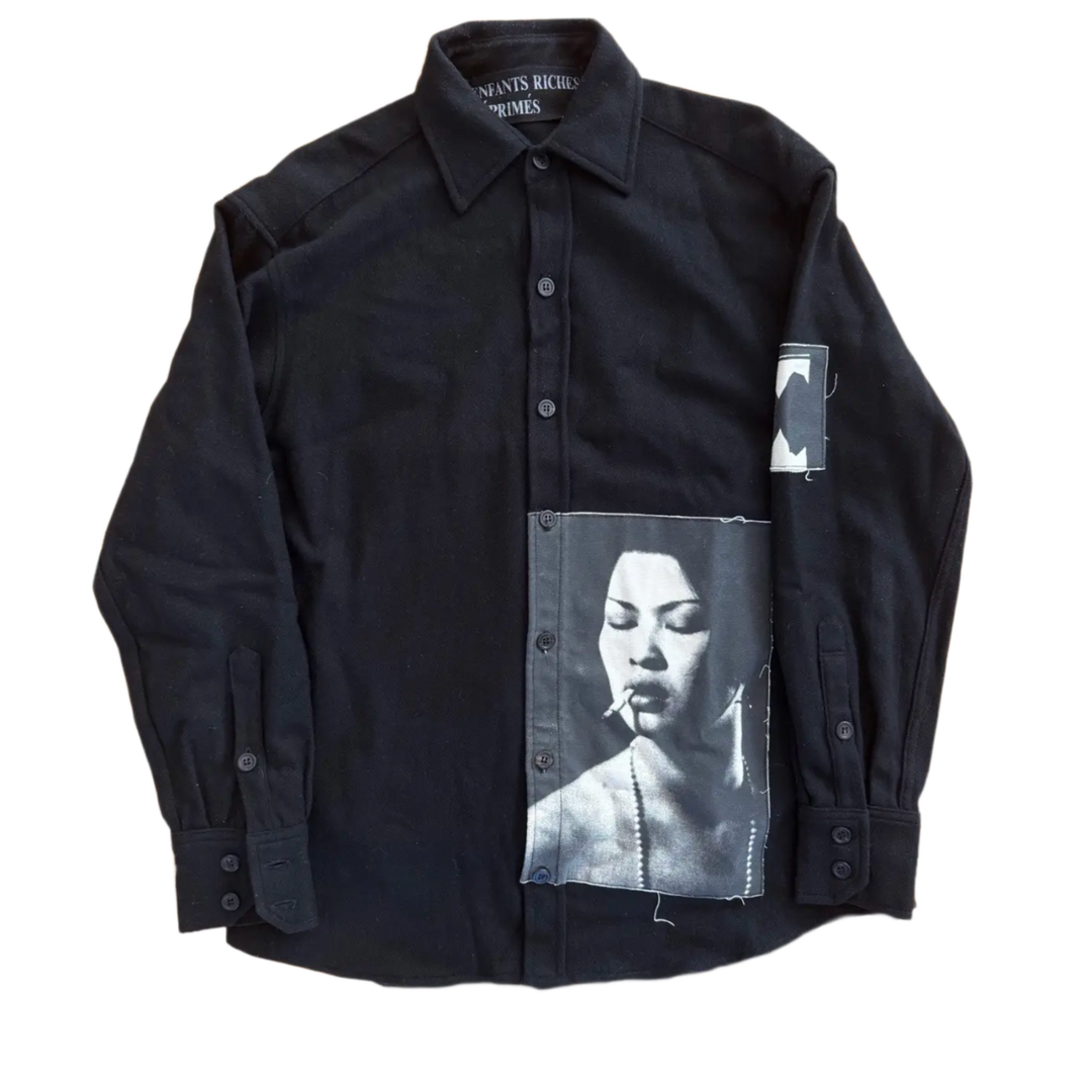 ENFANTS RICHES DEPRIMES 'BLACK' SMOKING LADY BUTTON UP SHIRT