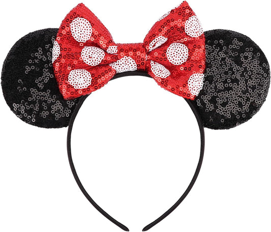 DRESHOW Mouse Ears Bow Sequins Party Decoration Cosplay Costume for Girls and Women