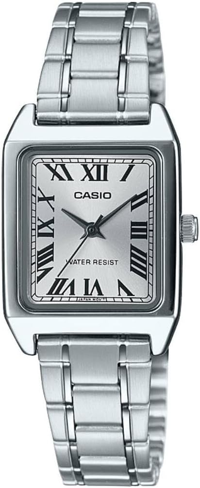 Casio LTP-V007D-7B Standard Quartz Women's Watch, Silver, Metal Band, Overseas Model, Silver Metal Band LTP-V007D-7B, Bracelet Type