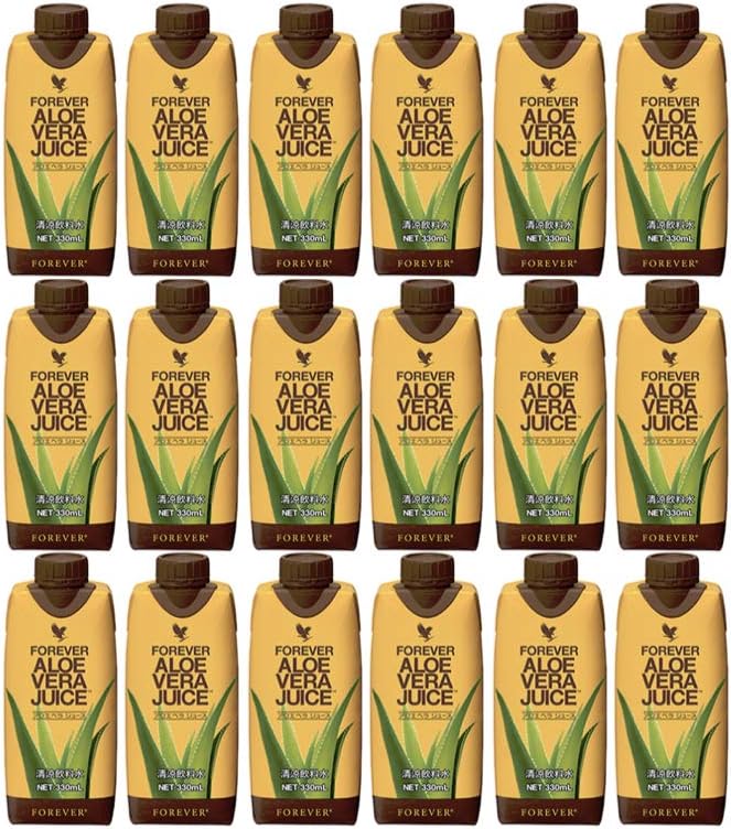 FLP Forever Aloe Vera Juice, 11.2 fl oz (330 ml), Pack of 18