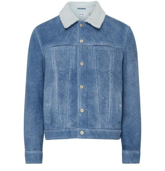 LOEWE シアリングカラー付き デニムジャケット - Image 1