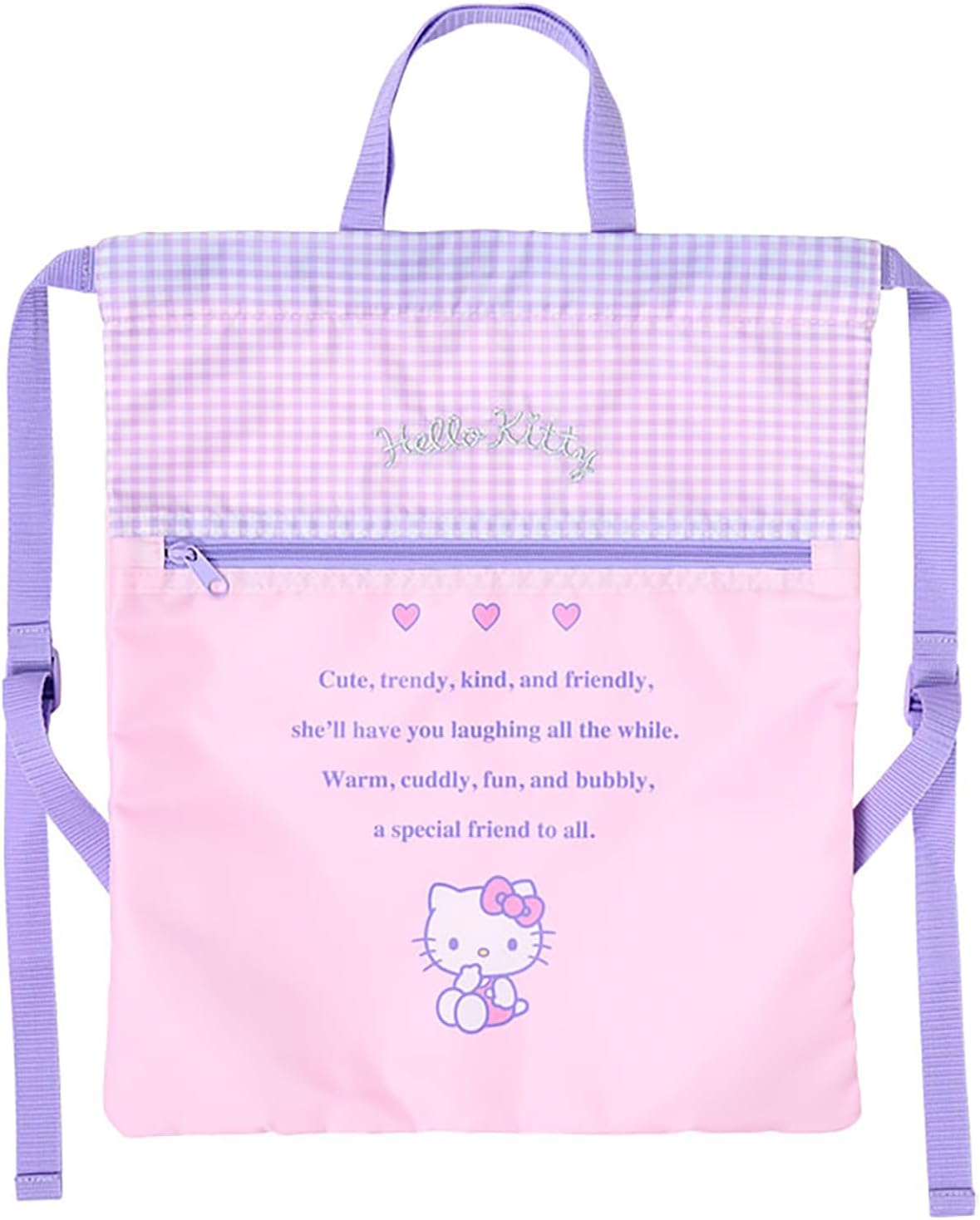 Sanrio 534293 Hello Kitty Kids Gymnastics Clothes Bag with Name Space