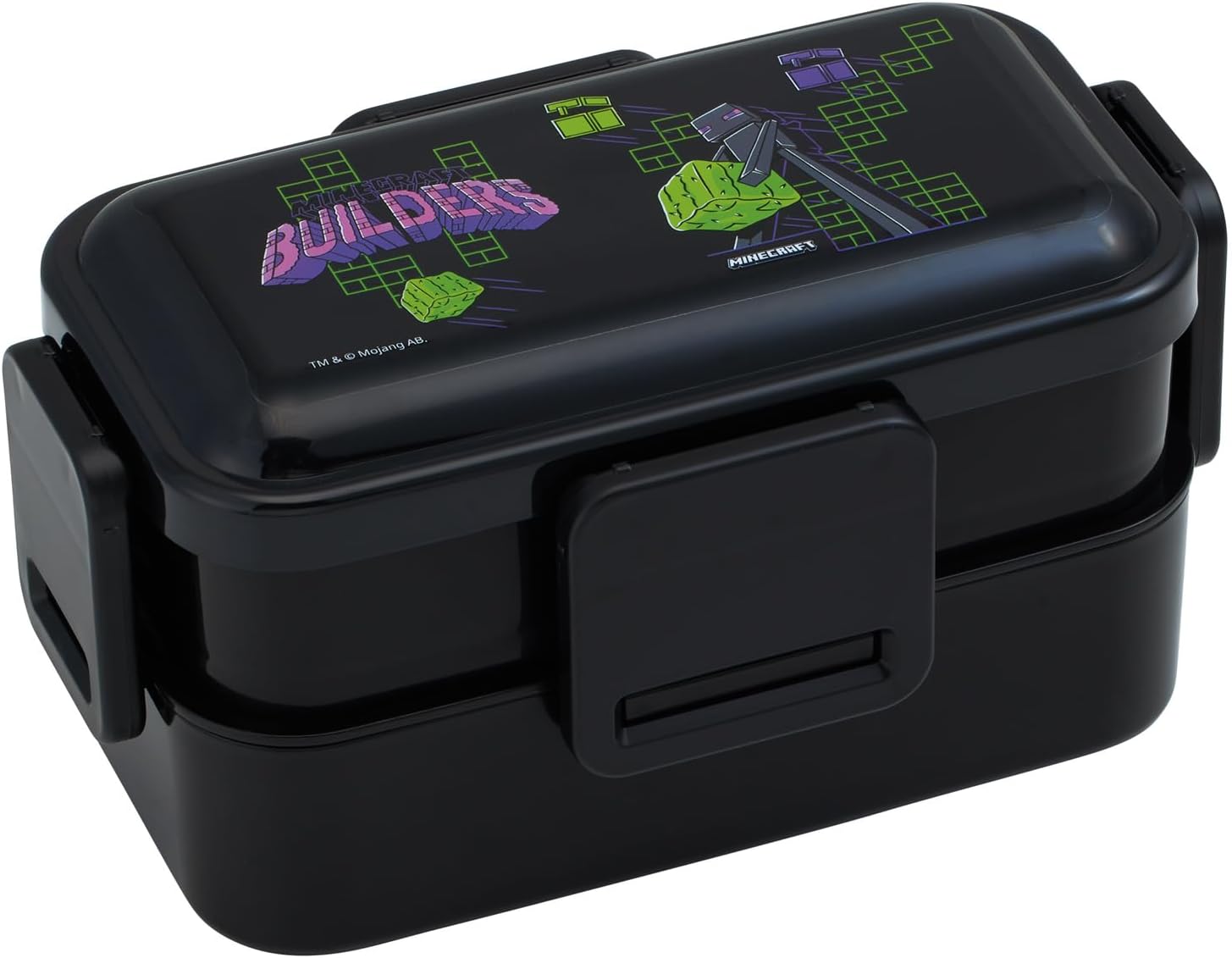 Skater PFLW4-A Bento Box, 2-Tier, 20.3 fl oz (600 ml), Dishwasher Safe, Microwave Safe, Made in Japan, Minecraft Team, Boys