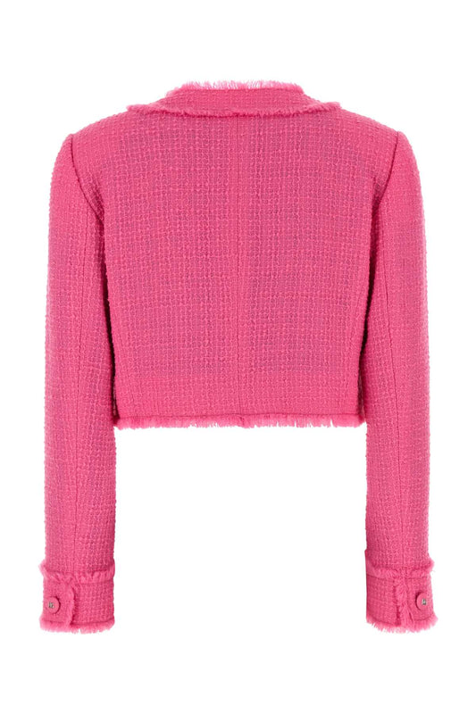 Dolce  Gabbana Dolce＆Gabbana Fuchsia Tweed Blazer - Image 1
