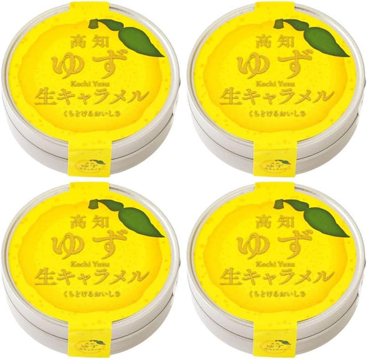 Shikoku Kensho Takachi Yuzu, Raw Caramel, 12 Capsules x 4 Cans, Made in Japan, Uses Yuzu from Kochi Prefecture, Refreshing, Restores, Sweets, Snacks, Snacks, Snacks, Snacks, Snacks, Gifts, Gift