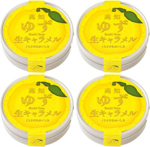 Shikoku Kensho Takachi Yuzu, Raw Caramel, 12 Capsules x 4 Cans, Made in Japan, Uses Yuzu from Kochi Prefecture, Refreshing, Restores, Sweets, Snacks, Snacks, Snacks, Snacks, Snacks, Gifts, Gift