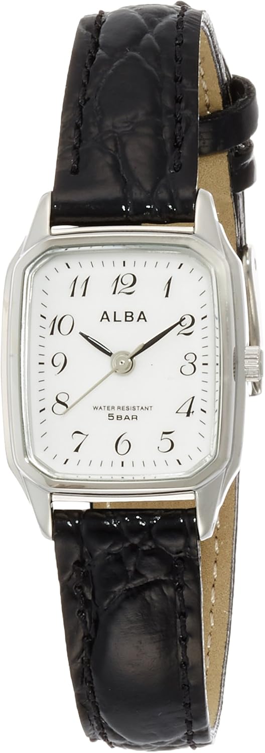 Seiko AEGK418 Hardlex Alba Quartz Wristwatch, Dial color - white, watch