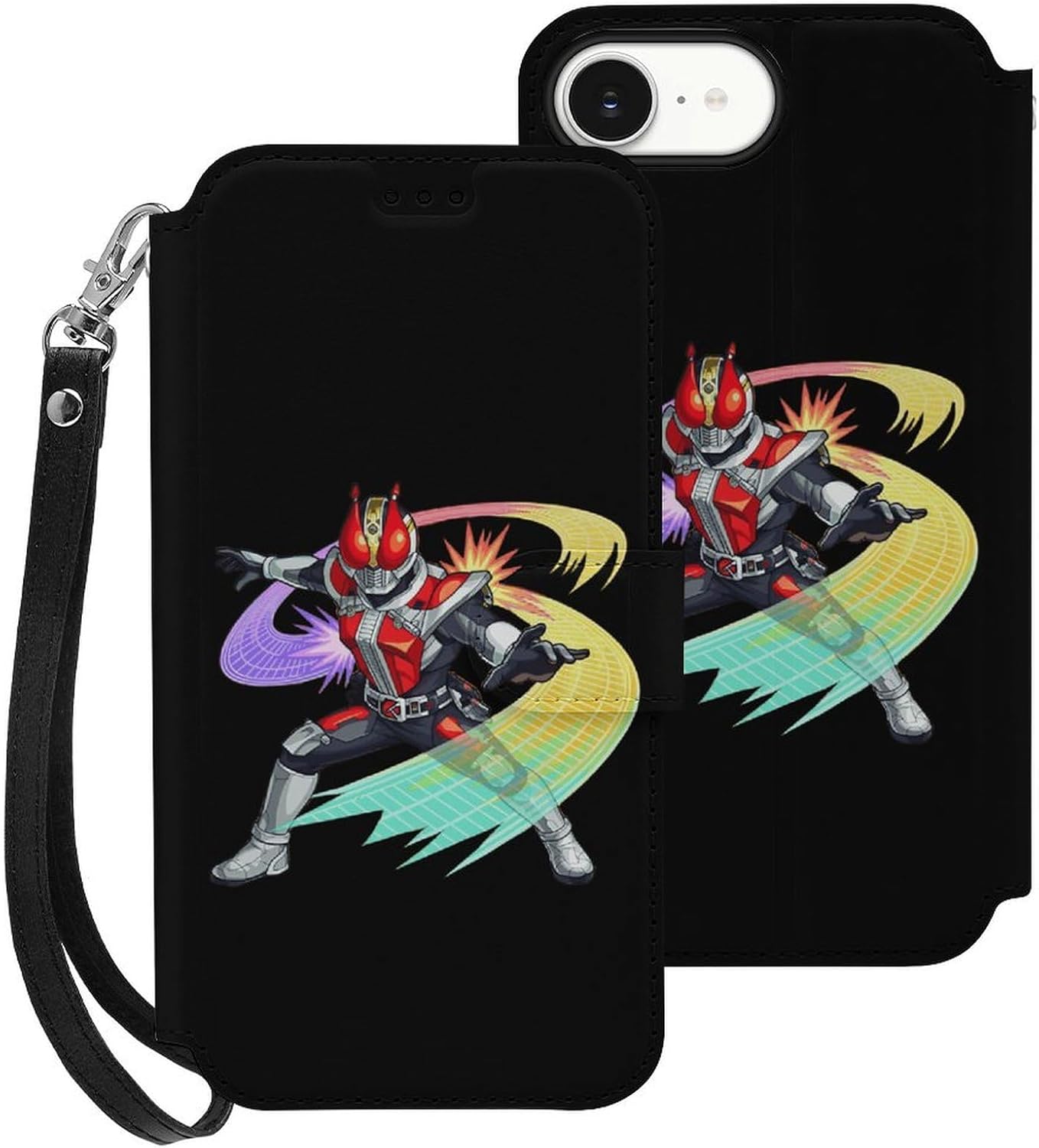 iPhone 16 E用ケース 手帳型 仮面ライダー電王 アイフォン16用ケース 財布型 カード収納 おしゃれ スマホケース 携帯ケース スタンド機能