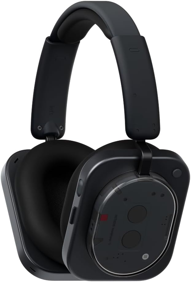 Nothing Headphone(1) Hybrid Active Noise Cancelling Headphones, Wireless Over-Ear Headphones with 6 Mics, Personalized Space Audio, Tuned by KEF, Up to 80 Hours Playback Bluetooth Headset Black
