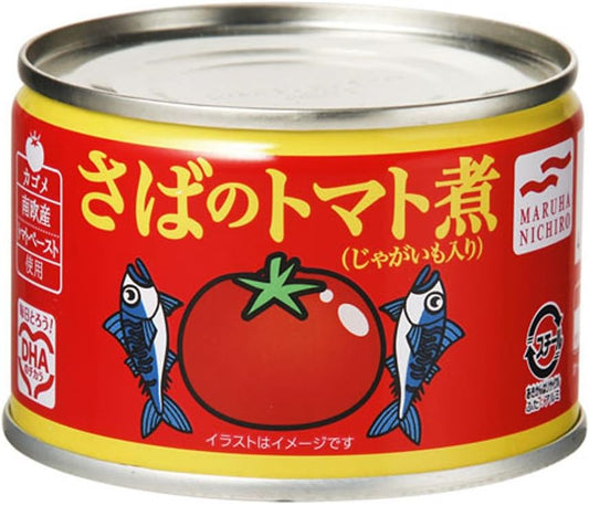 Maruha Nichiro Mackerel in Tomato Sauce, 5.3 oz (150 g) x 4 Packs