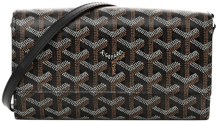GOYARDINE 'VARENNE CONTINENTAL' WALLET BLACK