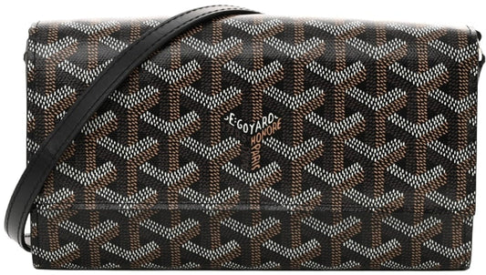 GOYARDINE 'VARENNE CONTINENTAL' WALLET BLACK