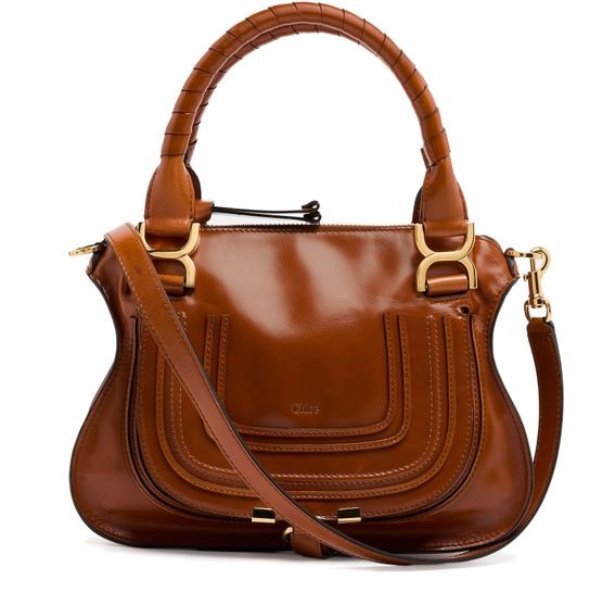 CHLOE Marcie small double worn glossy leather bag - Image 1