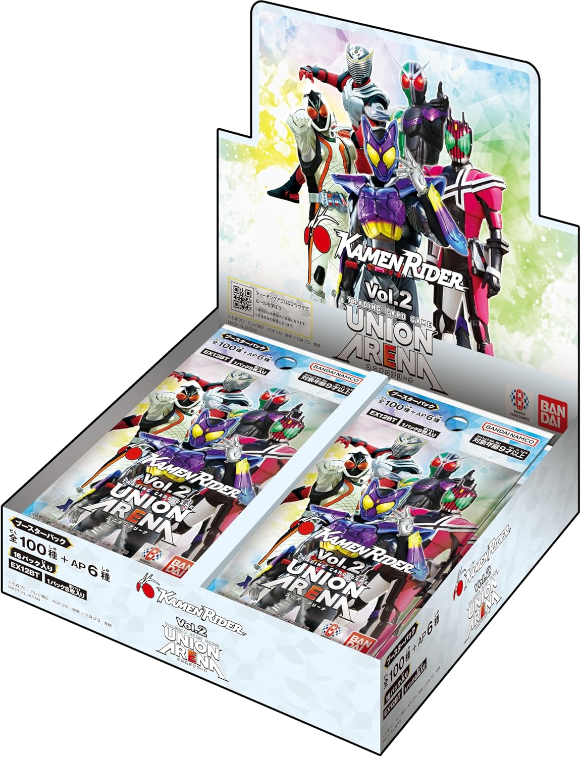 BANDAI UNION ARENA Booster Pack, Kamen Rider Vol.2 EX12BT (Box) 16 Packs