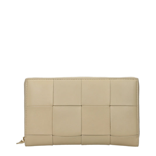 Bottega Veneta Wallets Cassettes Leather Leather Beige/Porridge - Image 1