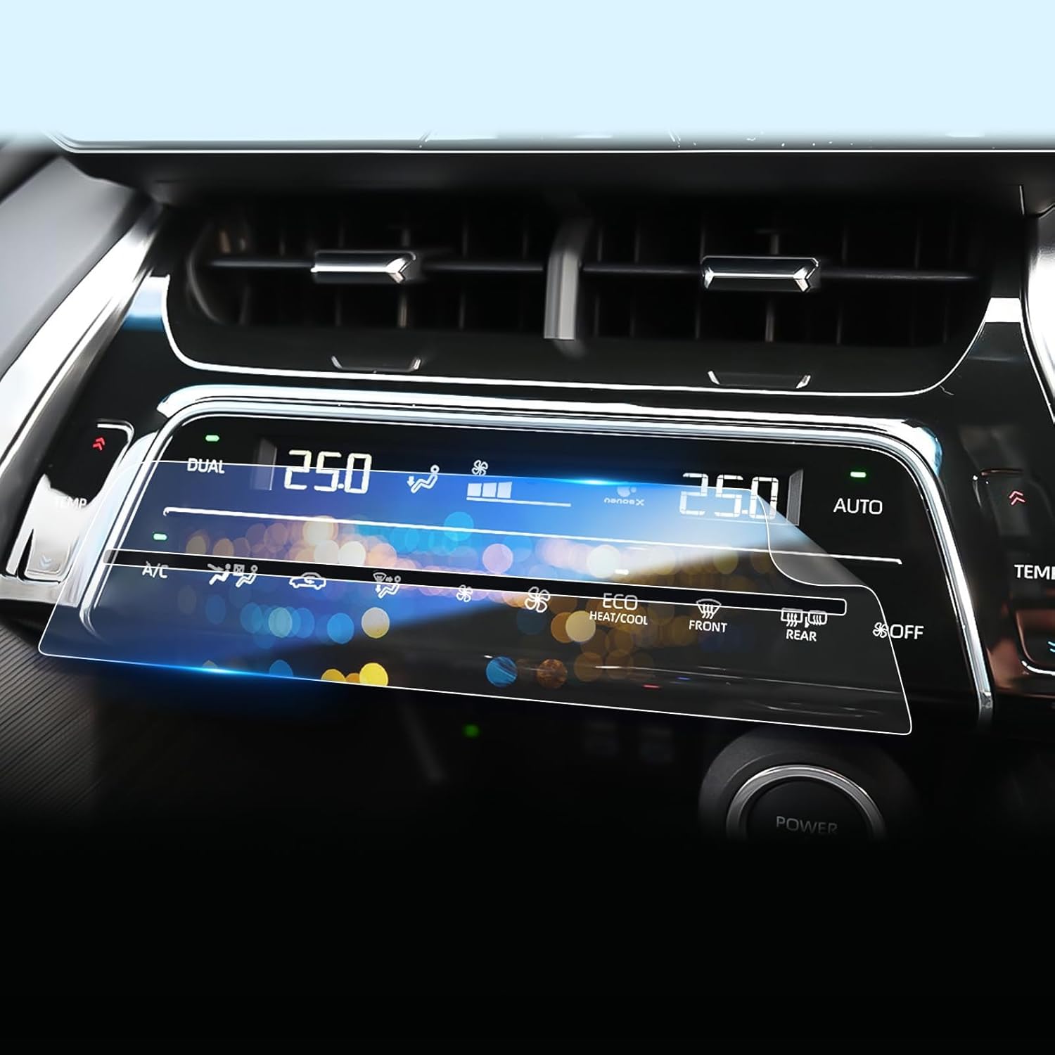 LFOTPP Improved Model Toyota Harrier 80 Series PHEV Z Grade Compatible Air Conditioner LCD Protective Film Nano Film 2 Sheets High Sensitivity Touch Bubble Zero Shatterproof Easy to Stick HARRIER