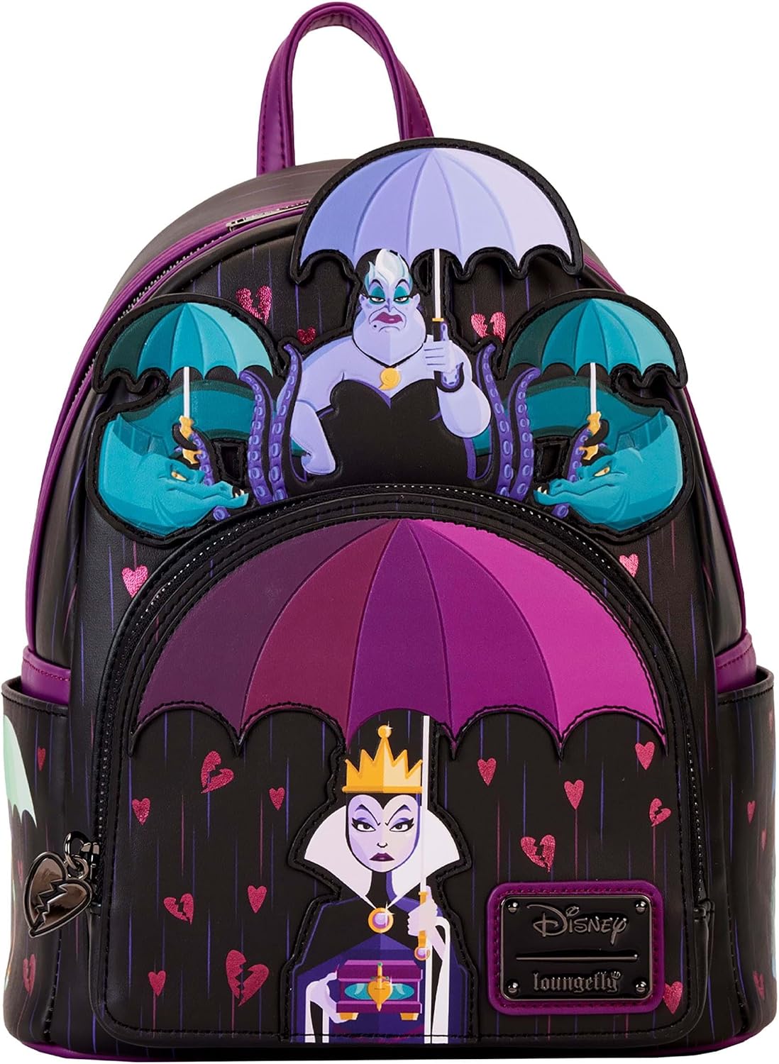 Loungefly - Disney Villains Curse Your Hearts Mini Backpack - 0671803390577, Multicolored, mini
