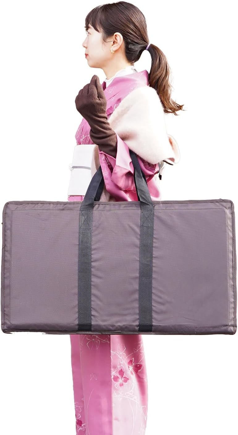 Amemari Garment Bag, Carrying Bag, Handbag, Horizontal Type, Kimono, Easy Storage, Kimono Bag, Large Capacity, Wide Gusset, Lightweight, Easy, Simple, Inner Plate, Hakama, Multi-functional, Double